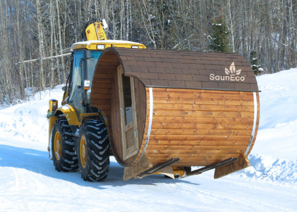 Wooden Barrel Sauna T20H from Sauneco