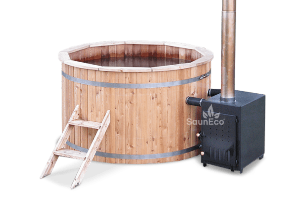 UK Premium BIG WOODEN HOT TUB SPA Ø5.5ft + Wood Fired Heater