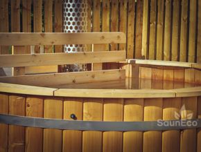 garden hot tub UK outdoor spa wooden hot tub bath barrel UK Sauneco