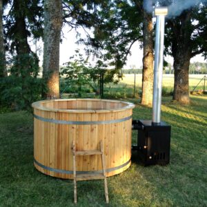 Wooden Hot Tubs With External Heater