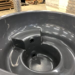 Wooden hot tubs with fibreglass liner